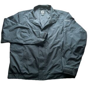 Footjoy Dryjoys Men’s Large Black Full Zip Water Resistant‎ Windbreaker Jacket